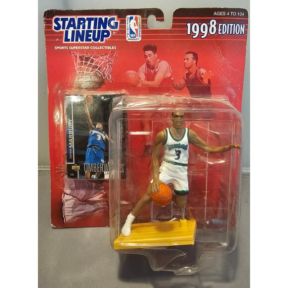 Vintage 1998 Kenner/Starting Lineup 72038 Stephon Marbury Minnesota Timberwolves - Picture 1 of 6